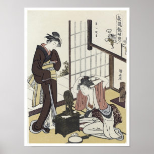 Poster Une comparaison des charmes, Kiyonaga, 1780