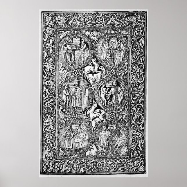 Poster Une copie de l'ivoire du psauteur de la reine Meli (Devant)