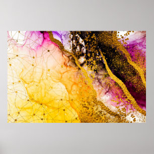 Poster Une créativité transparente. Nuages Abstraits -ART