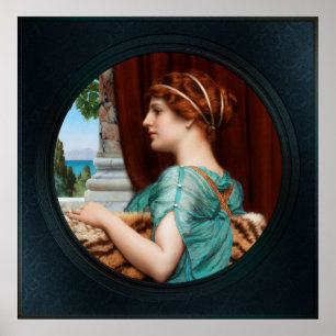 Poster Une dame de Pompéi par John William Godward