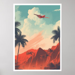 Poster Une destination côtière Pittoresque avec Palm Tree
