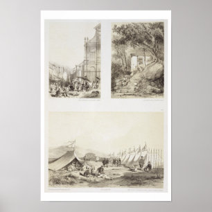 Poster Une église portugaise et une rue chinoise chez le