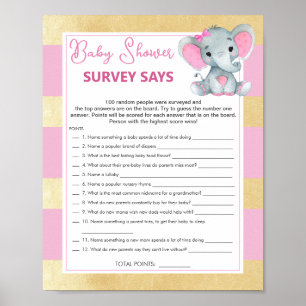 Poster Une Enquête Sur Les Eléphants Dit Baby Gold Shower