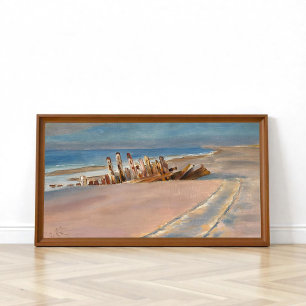Poster Une épave sur Skagen Nordstrand, P.S. Krøyer Art