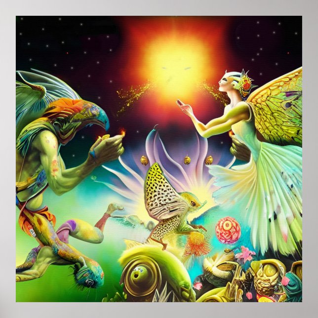 Poster Une époque de peinture à l'huile repensée (Devant)