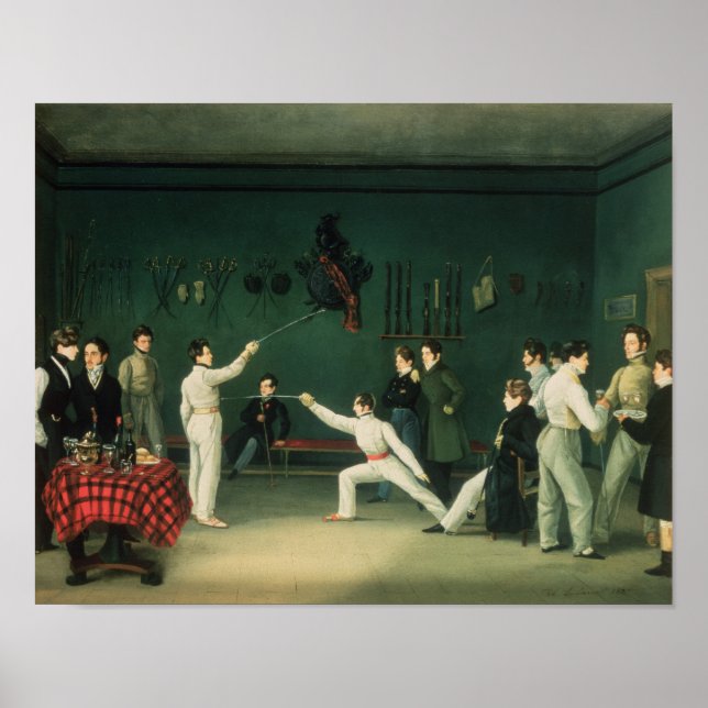 Poster Une escrime, 1827 (Devant)
