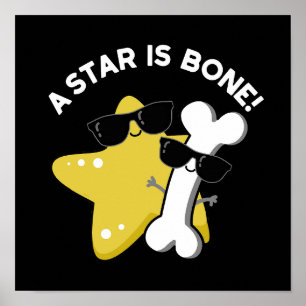 Poster Une Étoile Est Bone Funny Film Titre Pun Dark BG