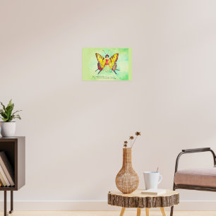 Poster Une femme avec des ailes de papillon