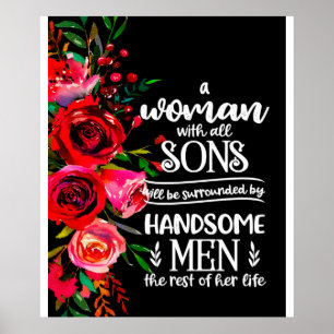 Poster Une femme avec le cadeau de tous les fils, l'idée 