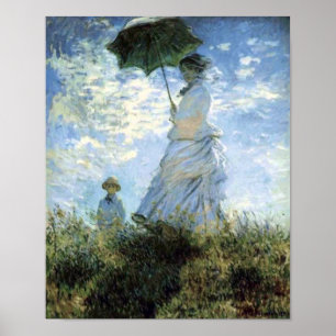 Poster Une femme avec un parasol