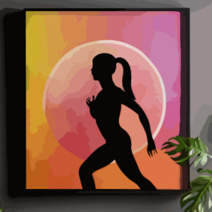 Poster Une femme court et s'entraîne