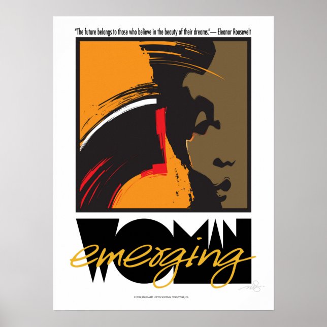 Poster Une femme émergente se lève (Devant)