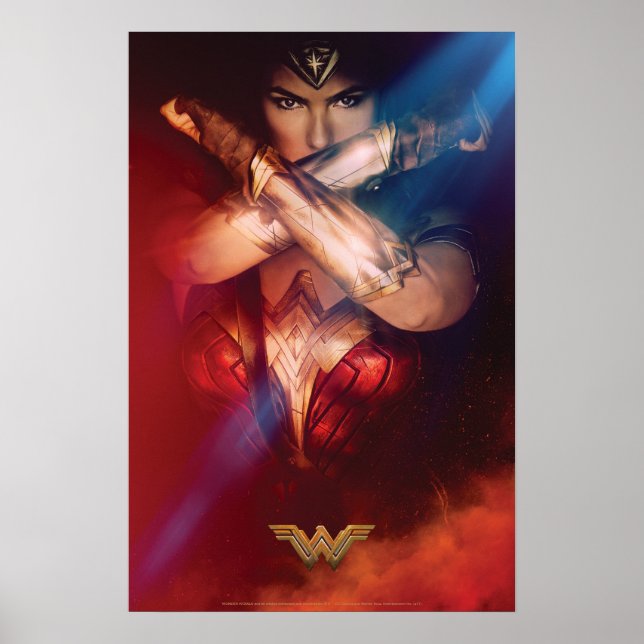 Poster Une Femme Merveilleuse Blocage Avec Des Bracelets (Devant)