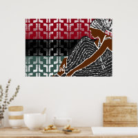 Une femme noire africaine avec un foulard