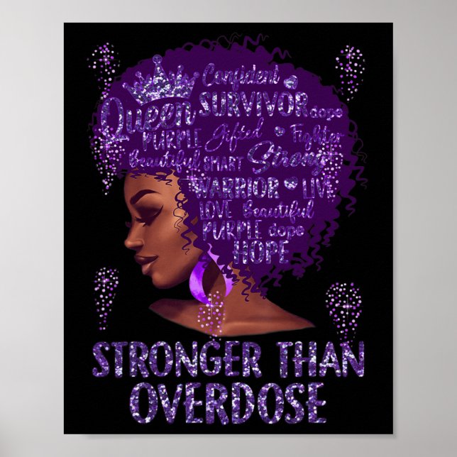 Poster Une Femme Noire Afro Africaine Plus Forte Que L'Ov (Devant)