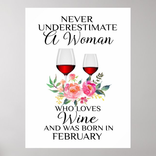 Poster Une Femme Qui Aime Le Vin Né En Février (Devant)