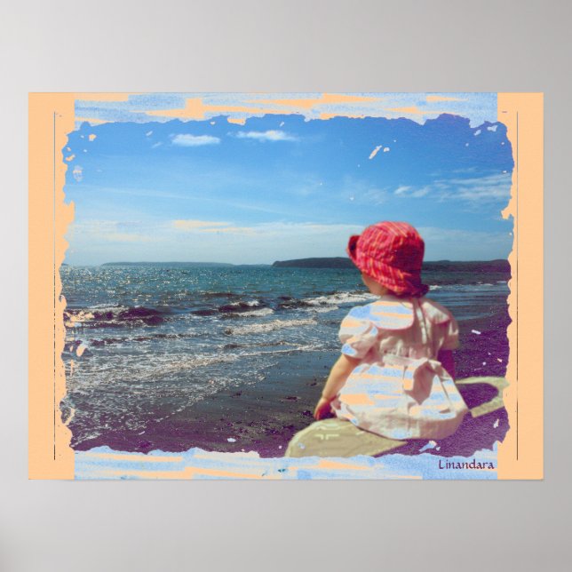 Poster Une fille au bord de la mer (Devant)