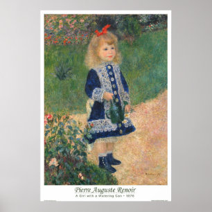 Poster Une fille avec une canne d'arrosage
