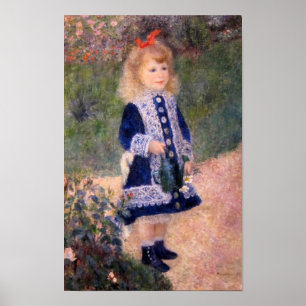 Poster Une fille avec une canne d'arrosage par Pierre Ren