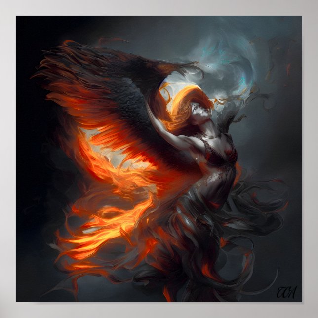 Poster Une fille démoniaque volant dans le ciel (Devant)