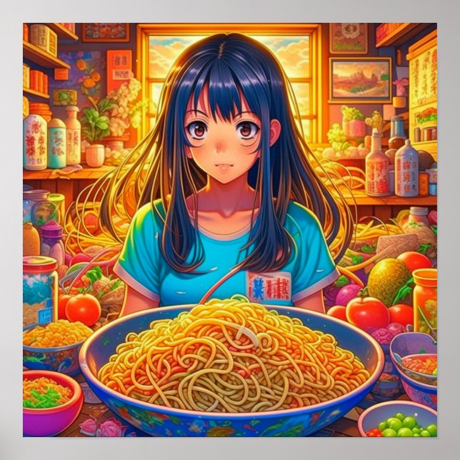 Poster Une fille et son Ramen Anime (Devant)