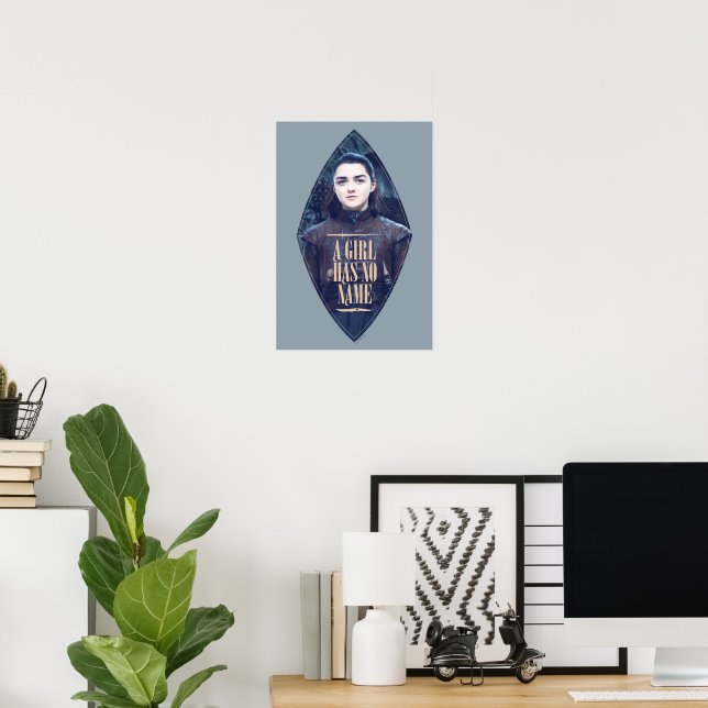 Poster "Une Fille N'A Pas De Nom" Arya Stark Graphic (Bureau à domicile)
