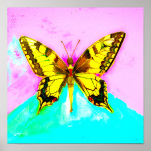 Poster Une fille papillon