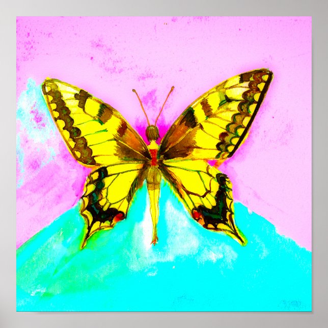 Poster Une fille papillon (Devant)