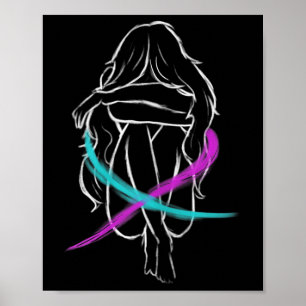 Poster Une Fille Pleure Introvert Un Défenseur De La Prév