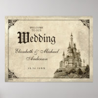 Une fois Fairy Tale Castle Mariage Bienvenue