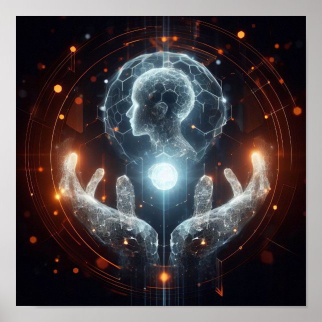 Poster Une forme de vie numérique qui se transforme dans  (Devant)