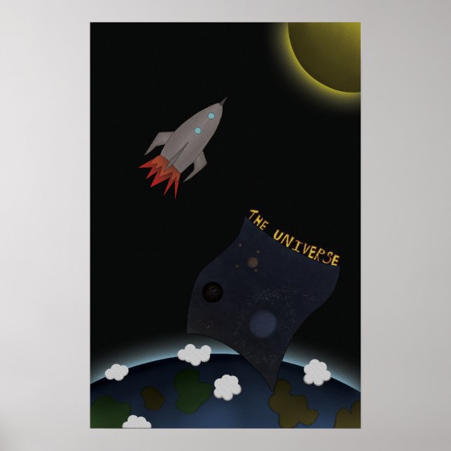 Poster Une fusée sur la Lune (Devant)