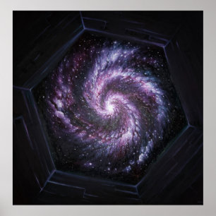 Poster Une galaxie vue par le télescope spatial James Web
