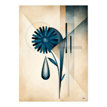 Une goutte d'eau retient le ciel Géométrique Art d