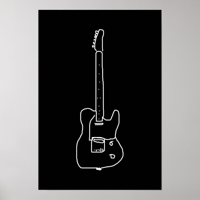 Poster une guitare (Devant)