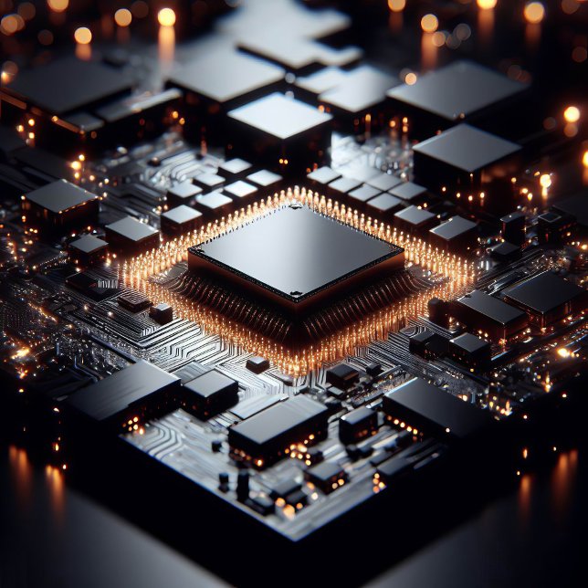 Poster Une image technique centrée sur un composant infor (Créateur téléchargé)