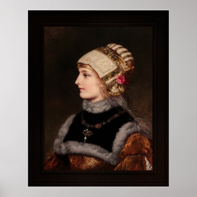 Poster Une Jeune Femme En Costume Renaissance (Devant)