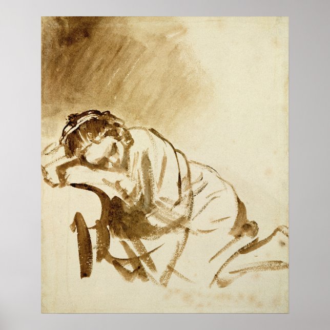 Poster Une jeune femme qui dort c.1654 (Devant)