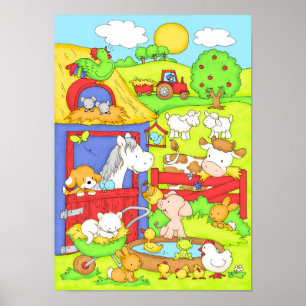 Poster Une journée à la ferme