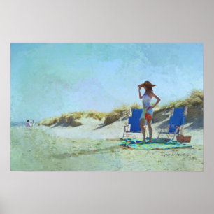 Poster Une journée à la plage Imprimer