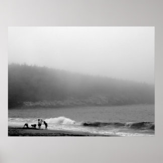 Poster Une journée à la plage - Maine