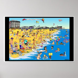 Poster Une journée au Beach. Vieux Orchard Beach, Moi.