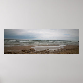 Poster Une journée brumeuse à la plage