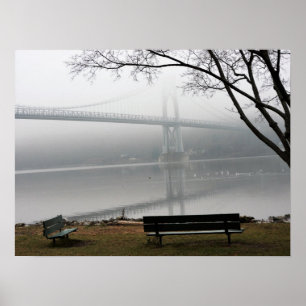 Poster Une journée brumeuse autour du Pont Mid-Hudson