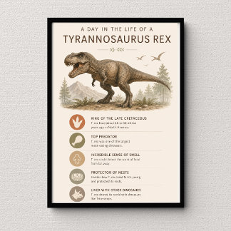 Poster Une journée dans la vie d'un Tyrannosaurus Rex en