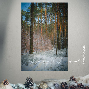 Poster Une journée ensoleillée en hiver dans la pinède