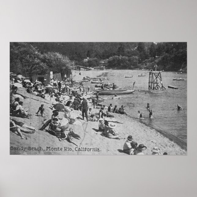 Poster Une journée typique à Sandy Beach Monte Rio, CA (Devant)