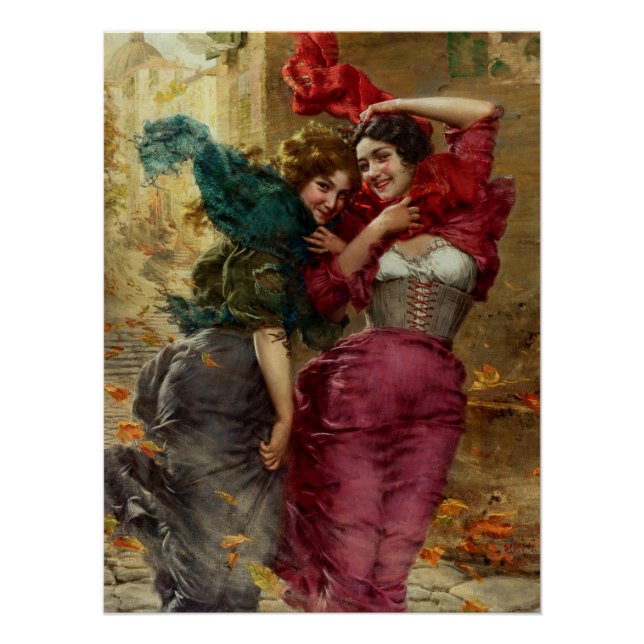 Poster Une journée venteuse par Gaetano Bellei (Devant)