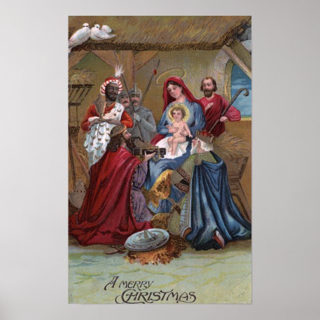 Poster Une joyeuse scène de Noël (Devant)