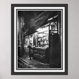 Poster Une librairie à Londres vers 1926